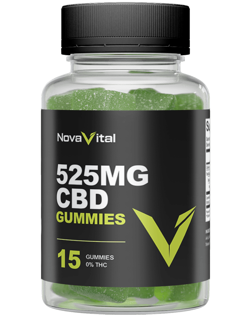 NovaVital 525MG CBD Gummies bottle